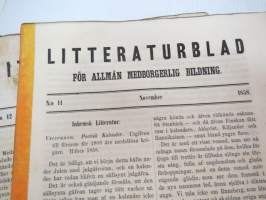 Litteraturblad - För allmän medborgerlig bildning 1858 årsgång 1-12 -litterary magazine