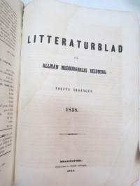 Litteraturblad - För allmän medborgerlig bildning 1858 årsgång 1-12 -litterary magazine