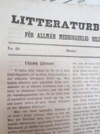 Litteraturblad - För allmän medborgerlig bildning 1855 årsgång 1-12 -litterary magazine