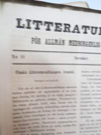 Litteraturblad - För allmän medborgerlig bildning 1855 årsgång 1-12 -litterary magazine