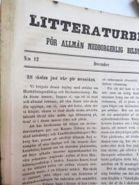 Litteraturblad - För allmän medborgerlig bildning 1855 årsgång 1-12 -litterary magazine