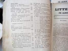 Litteraturblad - För allmän medborgerlig bildning 1855 årsgång 1-12 -litterary magazine