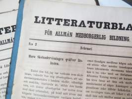 Litteraturblad - För allmän medborgerlig bildning 1855 årsgång 1-12 -litterary magazine