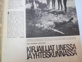 Viikko Sanomat 1966 nr 27, ilmestynyt 8.7.1966, sis. mm. seur. artikkelit / kuvat / mainokset; Kansikuva &quot;Suuri värifilmitesti&quot;, Time-tupakka kovapakkaus,