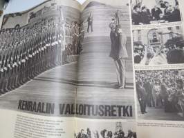Viikko Sanomat 1966 nr 27, ilmestynyt 8.7.1966, sis. mm. seur. artikkelit / kuvat / mainokset; Kansikuva &quot;Suuri värifilmitesti&quot;, Time-tupakka kovapakkaus,