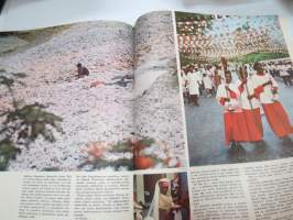 Viikko Sanomat 1966 nr 27, ilmestynyt 8.7.1966, sis. mm. seur. artikkelit / kuvat / mainokset; Kansikuva &quot;Suuri värifilmitesti&quot;, Time-tupakka kovapakkaus,