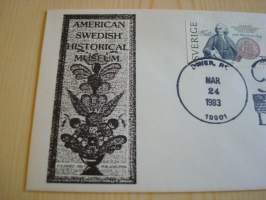 American Swedish Historical Museum, Philadelphia, Delaware, 1983, USA, ensipäiväkuori, FDC.  Katso myös muut kohteeni mm. noin 1200 erilaista amerikkalaista