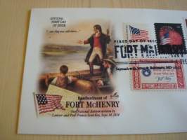 Bombardment of Fort McHenry, 1814-2014, USA, ensipäiväkuori, FDC.  Katso myös muut kohteeni mm. noin 1200 erilaista amerikkalaista ensipäiväkuorta 1920-luvulta