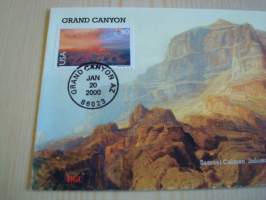 Grand Canyon, 2000, USA, ensipäiväkuori, FDC.  Katso myös muut kohteeni mm. noin 1200 erilaista amerikkalaista ensipäiväkuorta 1920-luvulta 2000-luvulle, yli