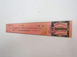 Kauppatorin Apteekki - Pori - Apoteket vid salutorget, 28.10.1937 -apteekkiresepti / signatuuri -pharmacy label
