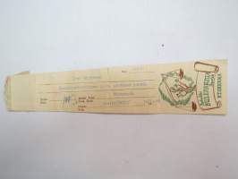 Apteekki Bulevardia  Apoteket, Helsinki, 30.11.1956 -apteekkiresepti / signatuuri -pharmacy label