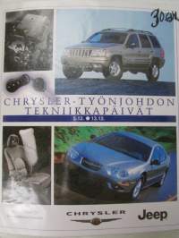 Chrysler työnjohdon tekniikkapäivät  5.12, ja 13.12. 2001