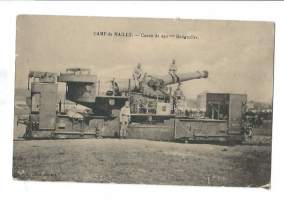 Camp de Mailly, Canon de 240 mm Batignolles  /  tykki - sotilaspostikortti postikortti kulkematon