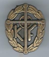 KF - lukkoneulamerkki   rintamerkki hopeaa 0.813