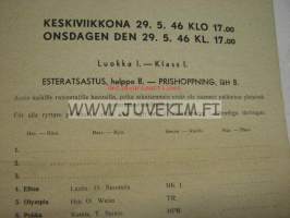 JR 6 / Turun Ratsastajat - Åbo Ryttare ohjelma Ratsastuskilpailuissa 1946 -käsiohjelma