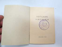 Sotilaan virsikirja 1954, kannessa leimaus &quot;Laivastoasema&quot; -Finnish army hymnbook / psalm book for soldiers