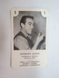 Anthony Quinn / Italialainen elokuva -filmitähti-korttipelin kuva / pelikortti -moviestars / playing cards -picture