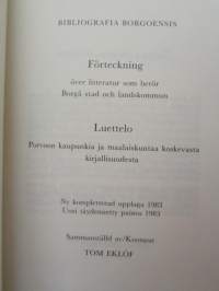 Bibliografia Borgoensis - Över litteratur som berör Borgå stad och landskommun / Luettelo - Porvoon kaupunkia ja maaliskuntaa koskevasta kirjallisuudesta