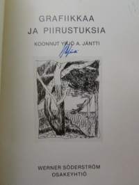Grafiikkaa ja piirustuksia - 130 taiteilijaa/215 työtä, Yrjö A. Jäntti signeeraus