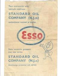 Esso  huoltoasemakuitti  50- luku - firmalomake