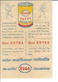 Esso  huoltoasemakuitti  60- luku - firmalomake