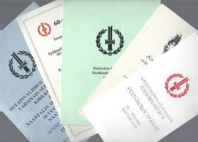 Sotainvaliidien tapahtumia Turun seudulla 2001 - käsiohjelmia yht 5 kpl