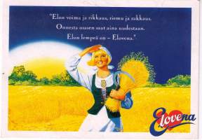 Elovena postikortti/ Nuori suomi. Lähetetty 10.0.1998
