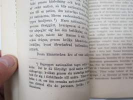 Nationalitetsprincipen och dess tiilämpning på förhållandena i Finland -patriotic finnish opinions