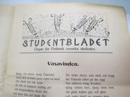 Studentbladet 1919 nr 4 Wasa nummer -erikoisnumero &quot;Vaasa&quot; -student´s publication, special issue concerning city of Vaasa