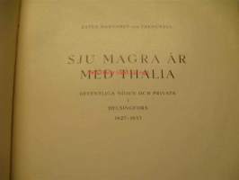 Sju magra år med Thalia, offentliga nöjen och privata i Helsingfors 1827-1833