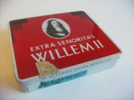 Extra Senoritas Willem II  - sikarilaatikko peltiä , koko 11x12x2,5 cm