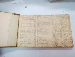 Nuottikirja klarinetille (soittaja J.A. Helenius) -klarinettia soittaneen kansanmiehen käsinkirjoitettu nuottikirja -handwritten clarinetists note book - common man