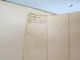 Nuottikirja klarinetille (soittaja J.A. Helenius) -klarinettia soittaneen kansanmiehen käsinkirjoitettu nuottikirja -handwritten clarinetists note book - common man
