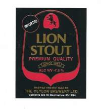 Lion Stout - olutetiketti