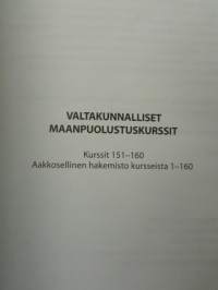 Valtakunnalliset maanpuolustuskurssit - Kurssit 151-160, aakkosellinen hakemisto kursseista 1-160