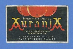AuranjA -  juomaetiketti