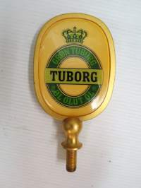 Tuborg -oluthanan koriste, metallia / beer tap decoration