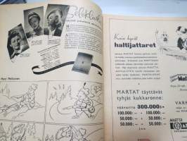 Suomen Kuvalehti 1945 nr 7, ilmestynyt 17.2.1945, sis. mm. seur. artikkelit / kuvat / mainokset; Kansikuva &quot;Metsätyöt ovat parhaassa käynnissä&quot;, Omat koirat