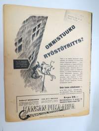 Suomen Kuvalehti 1945 nr 7, ilmestynyt 17.2.1945, sis. mm. seur. artikkelit / kuvat / mainokset; Kansikuva &quot;Metsätyöt ovat parhaassa käynnissä&quot;, Omat koirat