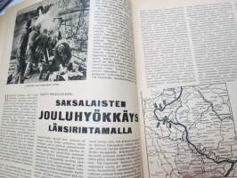 Suomen Kuvalehti 1945 nr 3, ilmestynyt 20.1.1945, sis. mm. seur. artikkelit / kuvat / mainokset; Kansikuva &quot;Liina Reiman Sapphona Kansallisteatterissa&quot;, Toras Oy