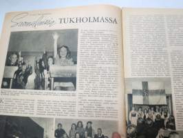 Suomen Kuvalehti 1945 nr 3, ilmestynyt 20.1.1945, sis. mm. seur. artikkelit / kuvat / mainokset; Kansikuva &quot;Liina Reiman Sapphona Kansallisteatterissa&quot;, Toras Oy