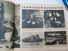 Suomen Kuvalehti 1945 nr 3, ilmestynyt 20.1.1945, sis. mm. seur. artikkelit / kuvat / mainokset; Kansikuva &quot;Liina Reiman Sapphona Kansallisteatterissa&quot;, Toras Oy