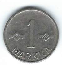 1 markka  1952-1962  kolikko sarja 11 eril