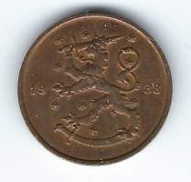 10  penniä  1938
