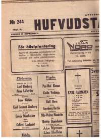 Hyvudstadsbladet no 244 ja 227, 1944