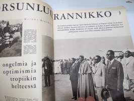 Suomen Kuvalehti 1965 nr 21, ilmestynyt 22.5.1965, sis. mm. seur. artikkelit / kuvat / mainokset; Kansikuva &quot;Seppelneidot&quot;, Maan vanhimmat identtiset kaksoset Hilja