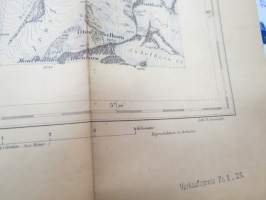 Topographischer Atlas der Schweitz (Siegfiriedatlas.) Ausgape auf japan. Papier. Blatt Nr. 528. Evolena, 1 : 50 000. -kartta / map