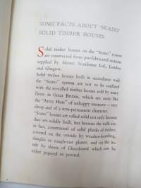 Scano - Solid Timber Houses -swedish pre-fabricated houses - marketing book for British markets -ruotsalaisten valmistalojen malli- ja markkinointikirja Britannian