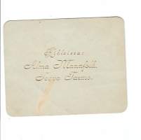 Kihloissa Alma Mannfolk ja Teuvo Tarmo  pienoispostikortti, postikortti
