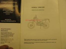 Honda CRM 125 R omistajan käsikirja